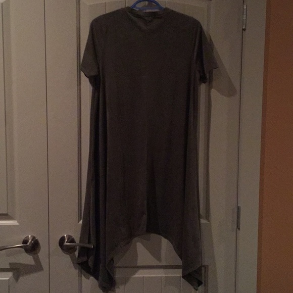 Army Green Suede Tunic Dress - Picture 6 of 6